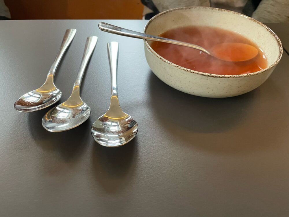 Fastensuppe während ihrer Fastenkur auf der Insel Rügen